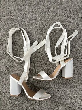 Satin Lace Heel